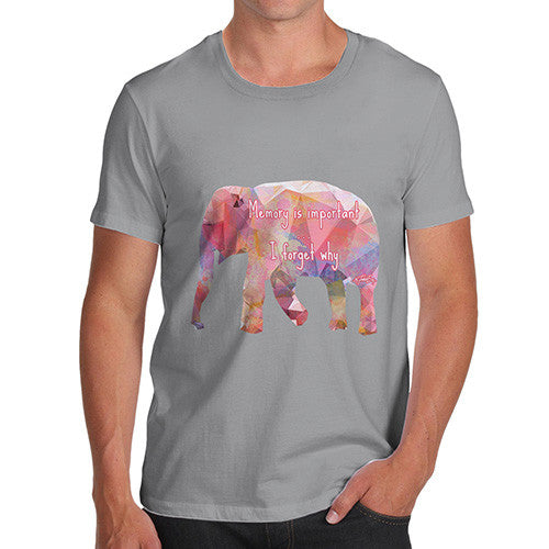 Men's Geometric Elephant Memory Is Important T-Shirt