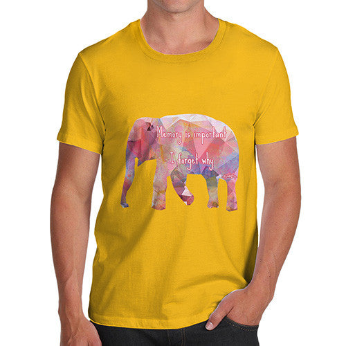 Men's Geometric Elephant Memory Is Important T-Shirt