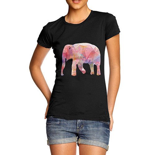 Women's Geometric Elephant Memory Is Important T-Shirt
