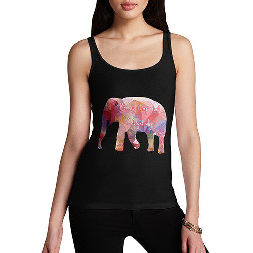 Women's Geometric Elephant Memory Is Important Tank Top