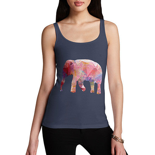 Women's Geometric Elephant Memory Is Important Tank Top