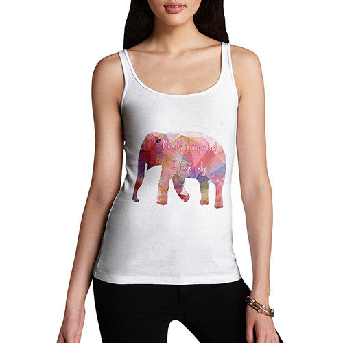 Women's Geometric Elephant Memory Is Important Tank Top