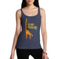 Women's Funny Giraffe Hashtag Long Problem Tank Top