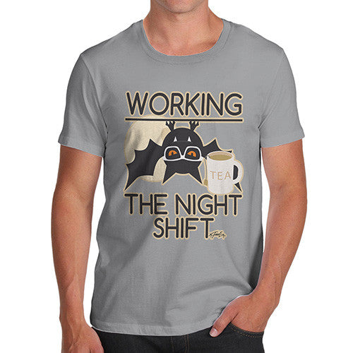 Men's Funny Bat Working The Night Shift T-Shirt