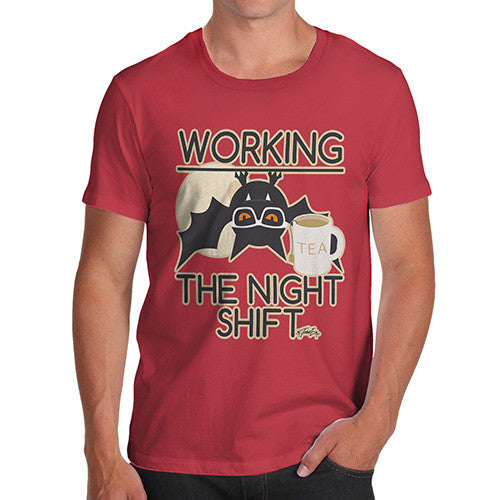 Men's Funny Bat Working The Night Shift T-Shirt