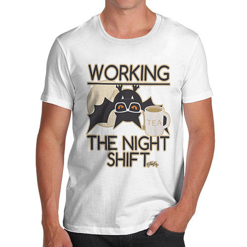 Men's Funny Bat Working The Night Shift T-Shirt