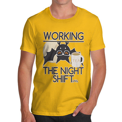 Men's Funny Bat Working The Night Shift T-Shirt