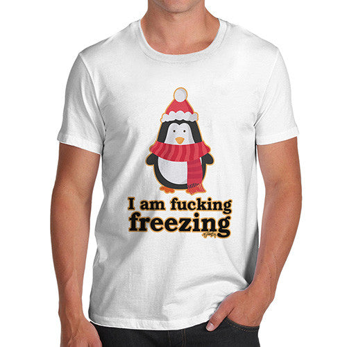 Men's Funny Penguin I Am Freezing T-Shirt