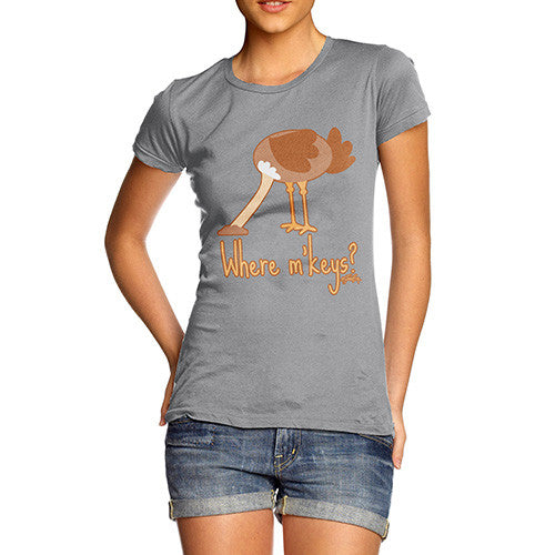 Women's Ostrich Where's My Keys T-Shirt