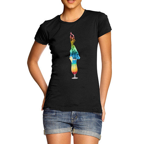 Women's Dancing On Rainbow Cocktail T-Shirt