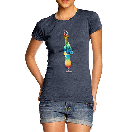 Women's Dancing On Rainbow Cocktail T-Shirt