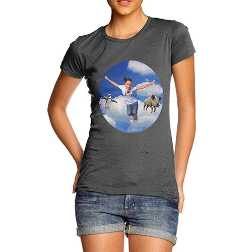 Women's Flying With Pigs And Penguins T-Shirt