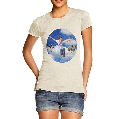 Women's Flying With Pigs And Penguins T-Shirt