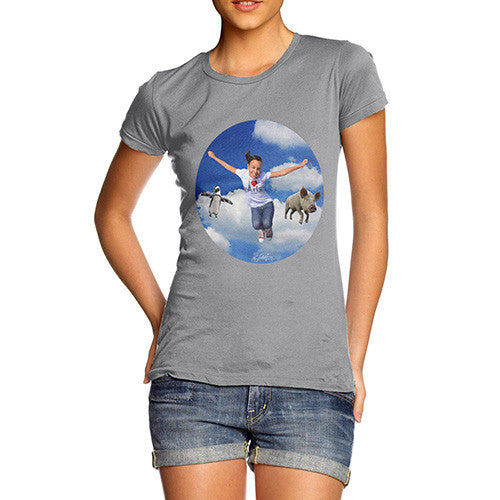 Women's Flying With Pigs And Penguins T-Shirt