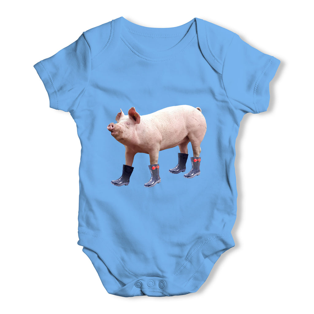Pig In Boots Baby Grow Bodysuit