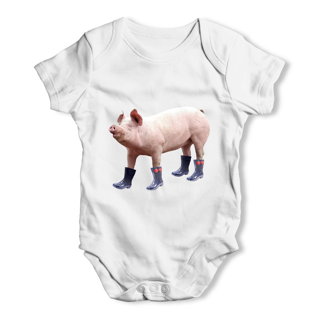 Pig In Boots Baby Grow Bodysuit