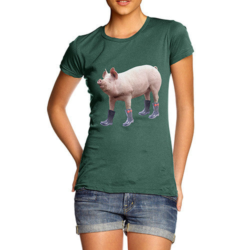 Women's Pig In Boots T-Shirt