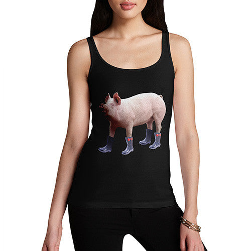 Women's Pig In Boots Tank Top