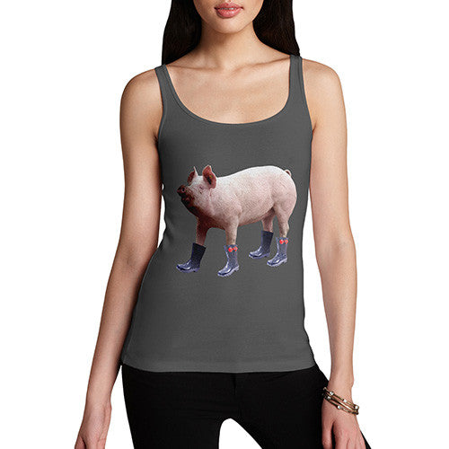 Women's Pig In Boots Tank Top