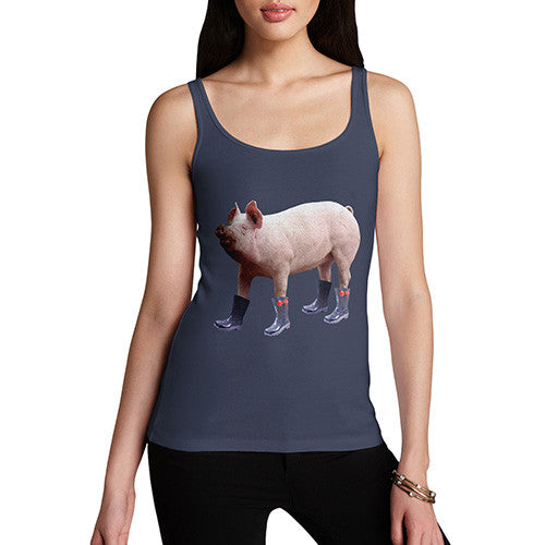 Women's Pig In Boots Tank Top