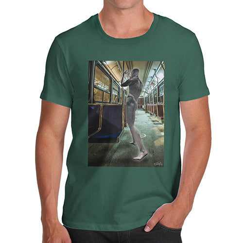 Men's Surreal Train Tube Journey T-Shirt