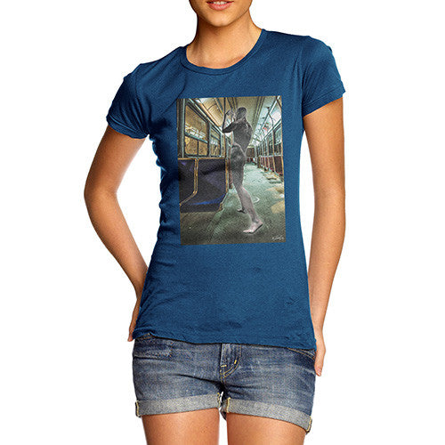 Women's Surreal Train Tube Journey T-Shirt