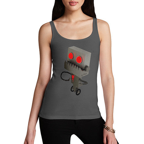 Women's Bleeding Robot Heart Tank Top