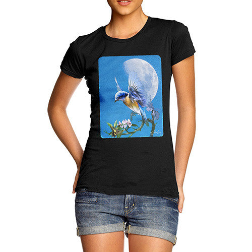 Women's Bird Fly at Moonlight T-Shirt