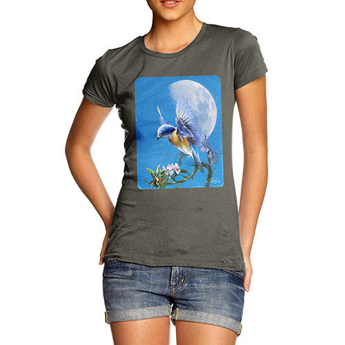 Women's Bird Fly at Moonlight T-Shirt