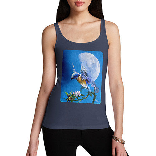 Women's Bird Fly at Moonlight Tank Top