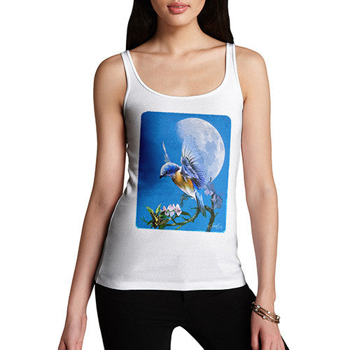 Women's Bird Fly at Moonlight Tank Top