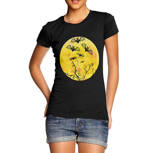 Women's Bats Flying In The Moonlight T-Shirt