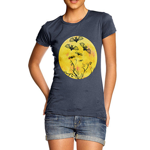 Women's Bats Flying In The Moonlight T-Shirt