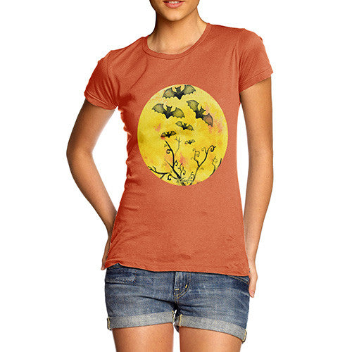 Women's Bats Flying In The Moonlight T-Shirt