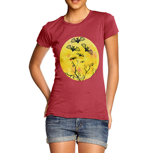 Women's Bats Flying In The Moonlight T-Shirt