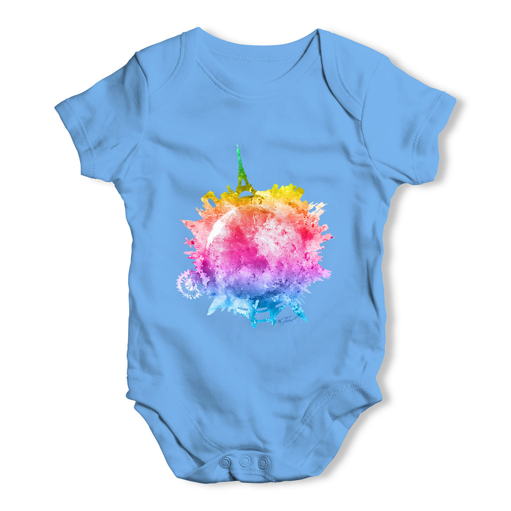 Watercolour Earth Baby Grow Bodysuit
