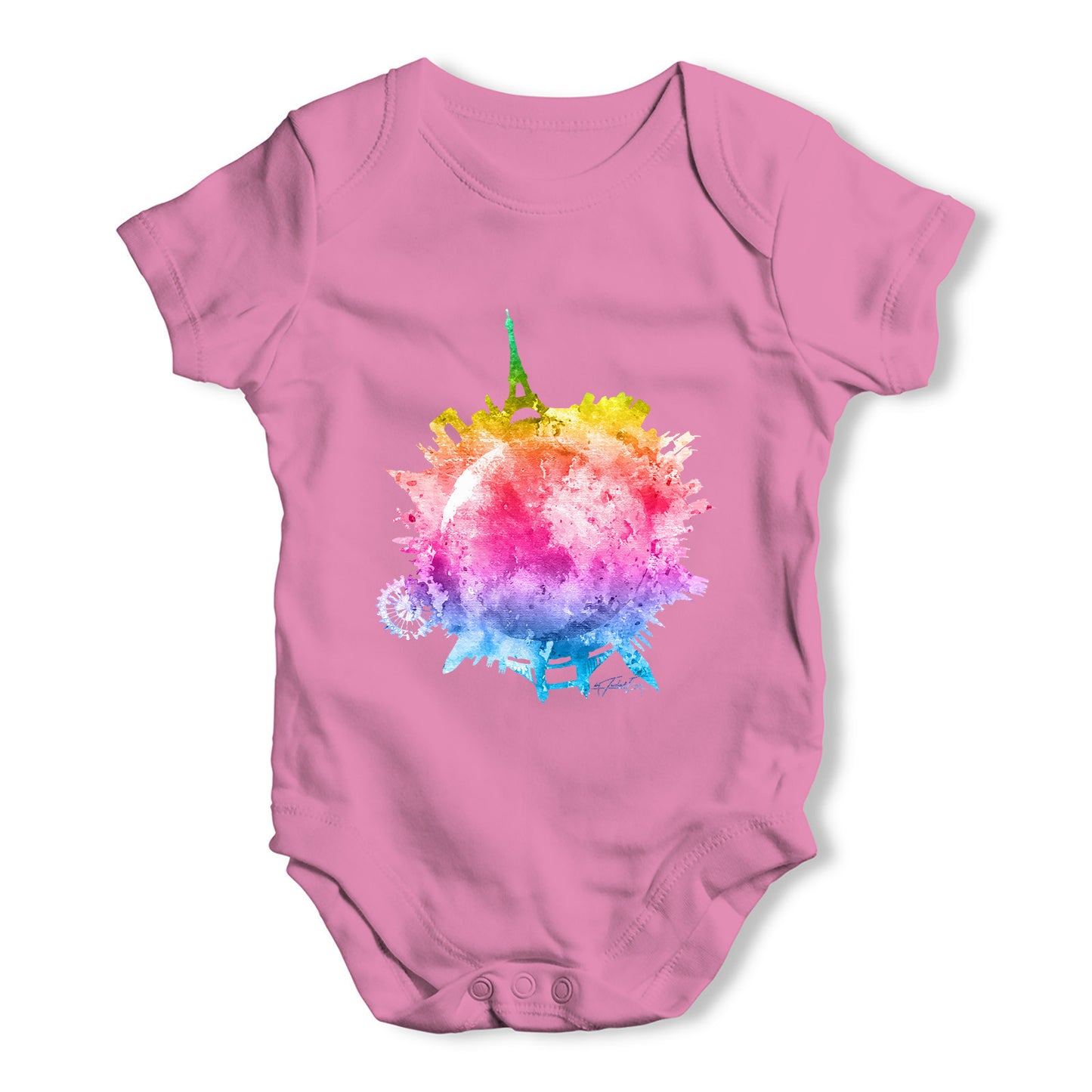 Watercolour Earth Baby Grow Bodysuit