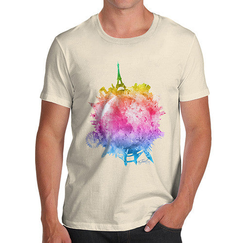 Men's Rainbow Watercoloured World T-Shirt