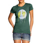 Women's Dripping Watercolour Planet Earth T-Shirt