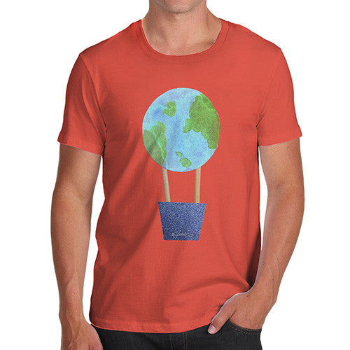 Men's Earthballoon Hot Air Balloon T-Shirt