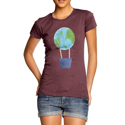 Women's Earthballoon Hot Air Balloon T-Shirt