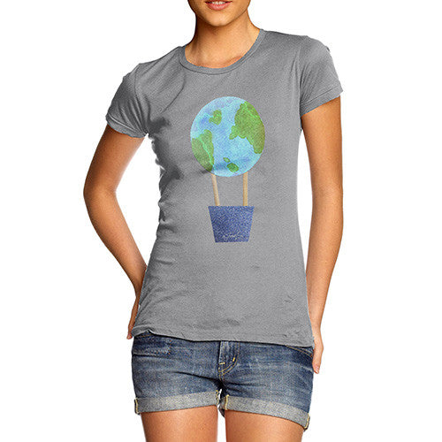 Women's Earthballoon Hot Air Balloon T-Shirt