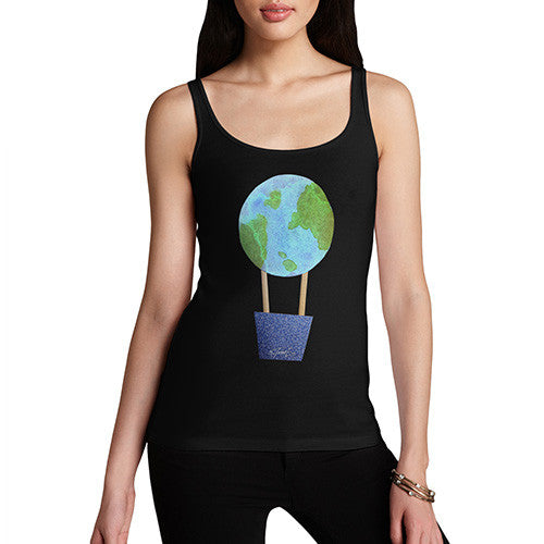 Women's Earthballoon Hot Air Balloon Tank Top