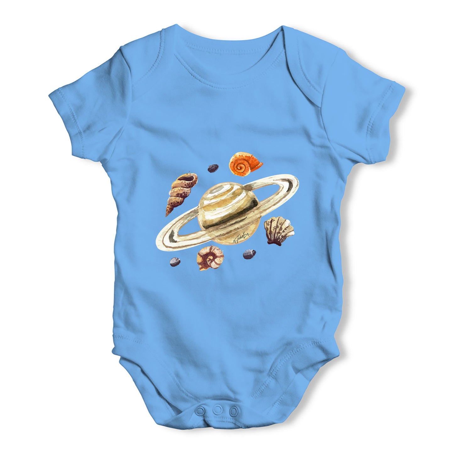 Saturn Seashells Baby Grow Bodysuit