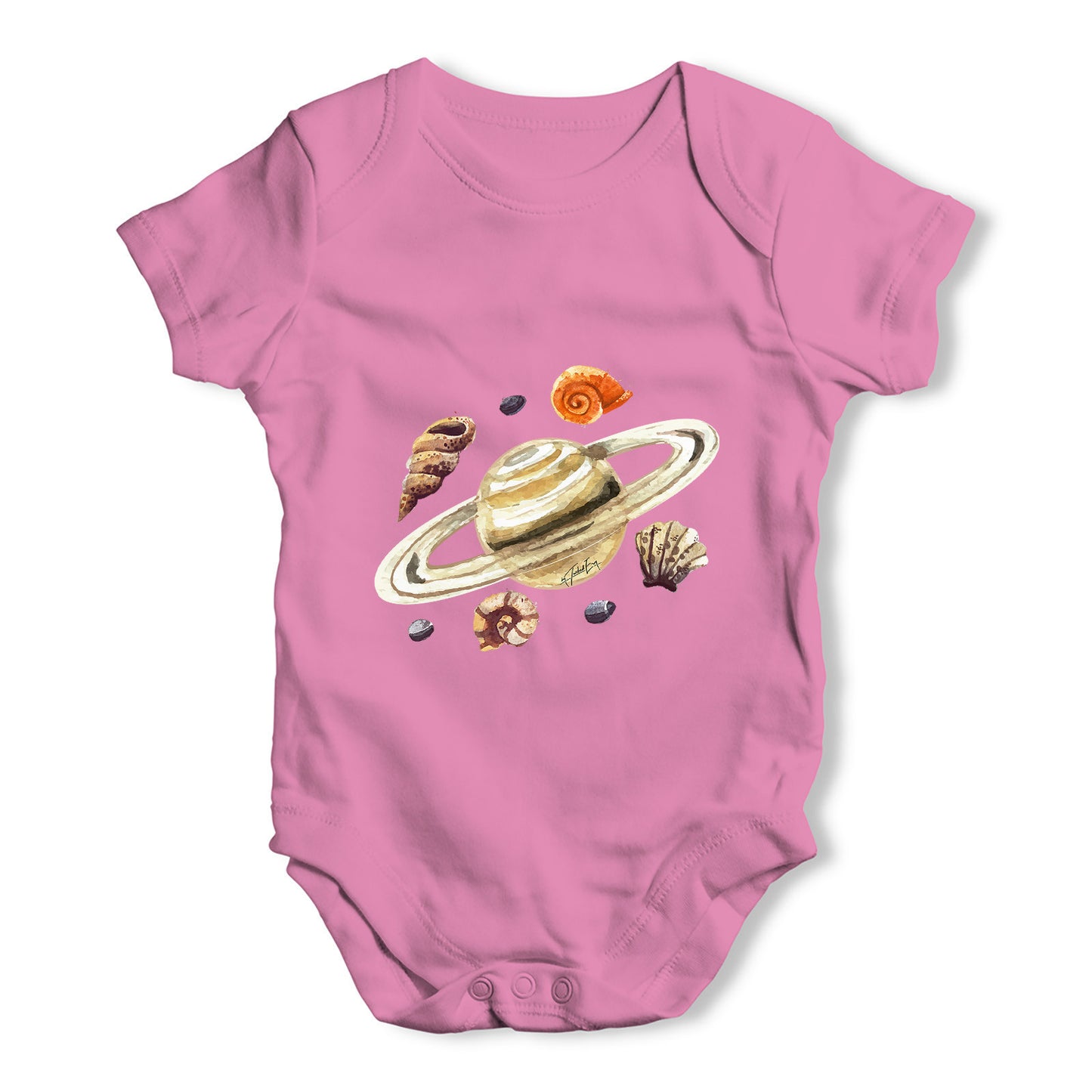 Saturn Seashells Baby Grow Bodysuit