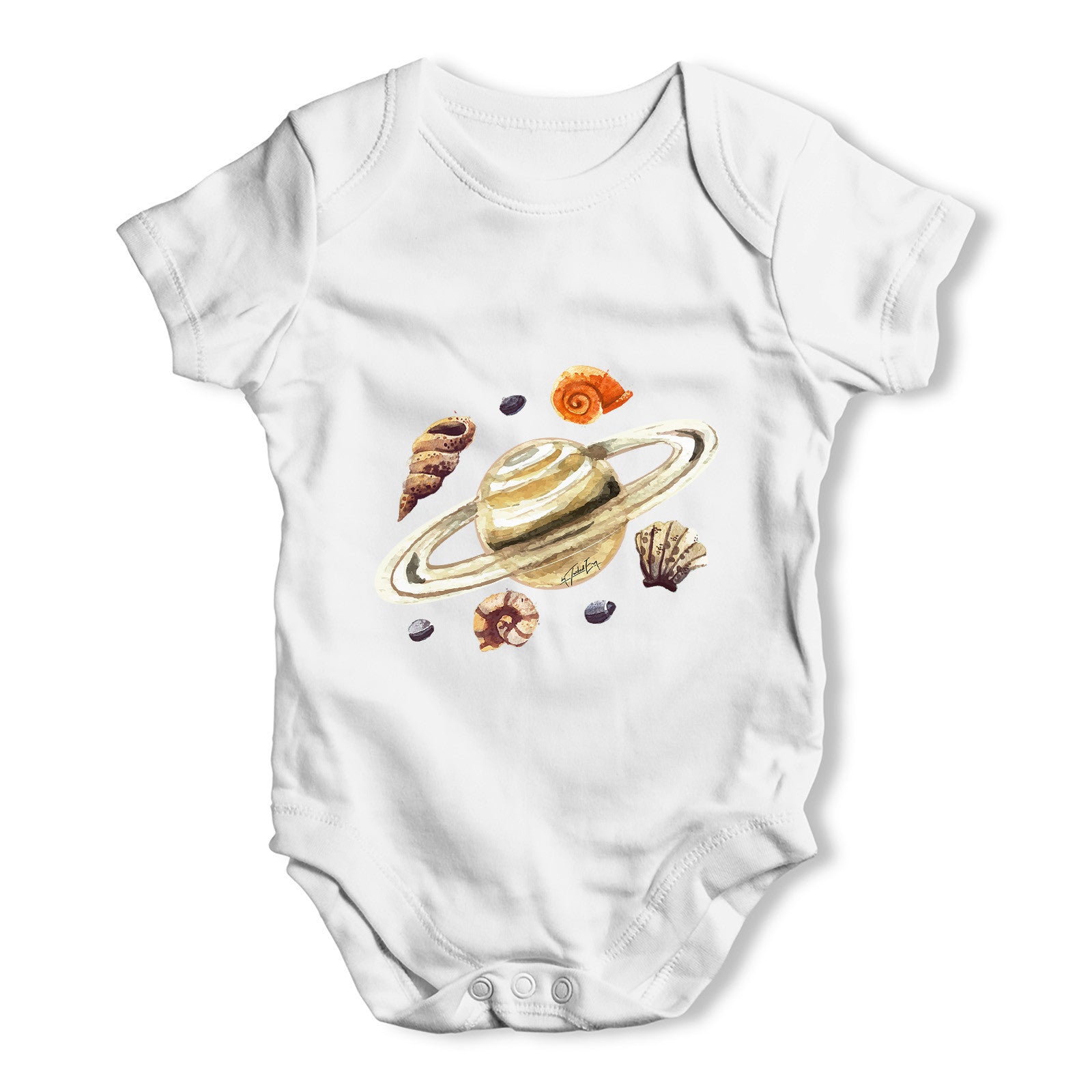 Saturn Seashells Baby Grow Bodysuit