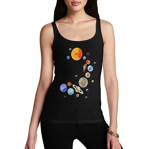 Women's Seashell Solar System Tank Top