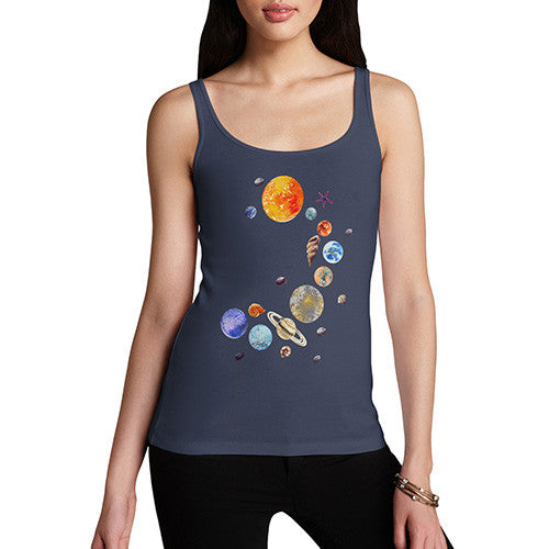 Women's Seashell Solar System Tank Top