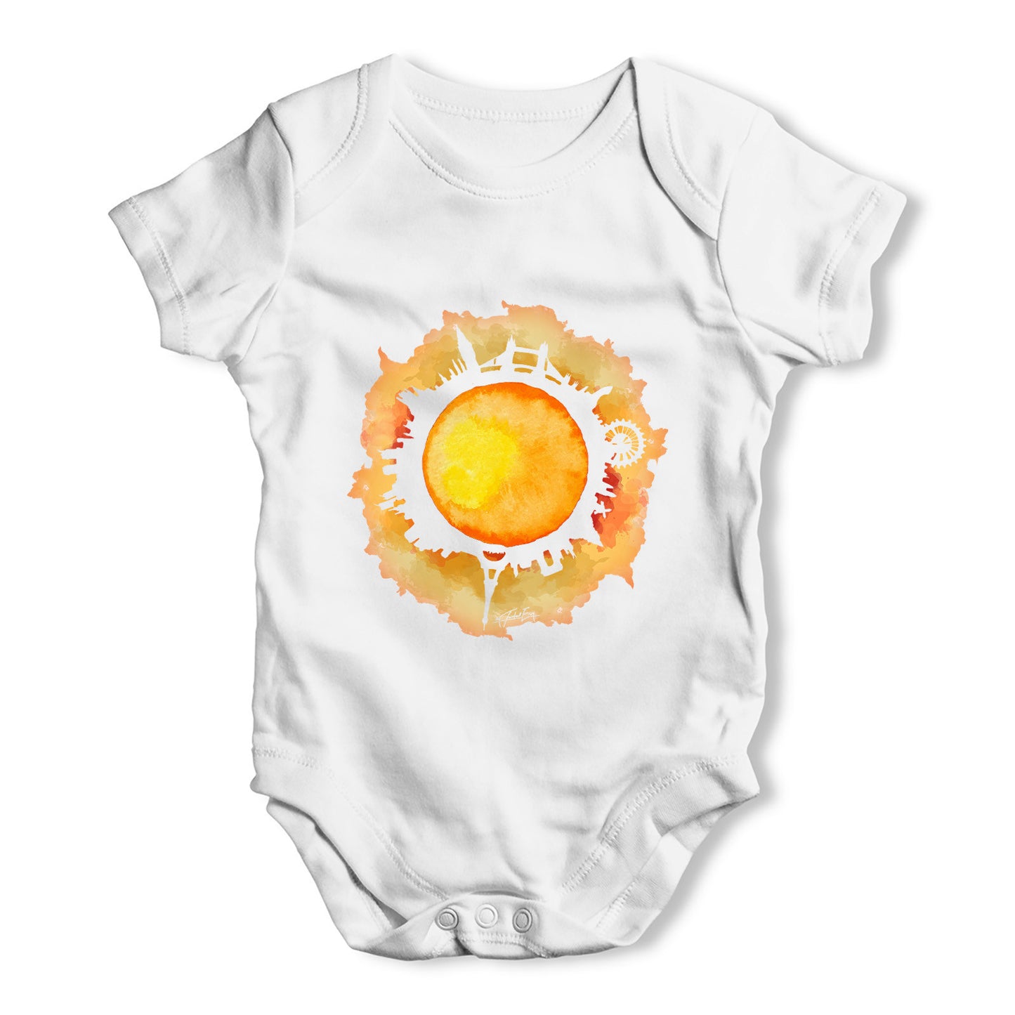 Solar Flare City Baby Grow Bodysuit