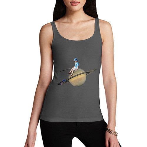 Women's Fishing On Saturn Tank Top